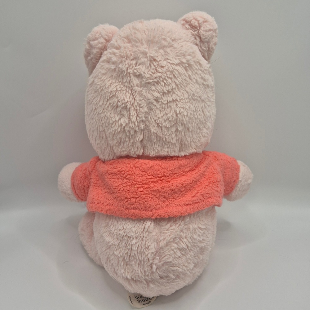 Disney Winnie the Pooh Plush Pink Fluffy Stuffed Animal Coral Shirt 12 Inch - Picture 2 of 6